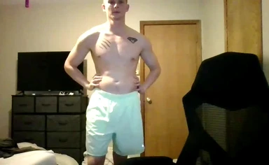 Blond Guy Shows-off Dick and Ass