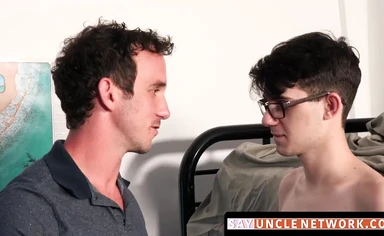 Nerdy Gay Teen Seduced Into Breeding Threesome With Stepfamily