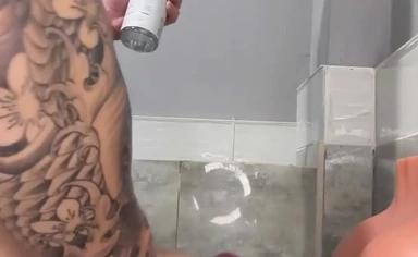 As1an Tw!nk Fucking H1s T0y At The Gym