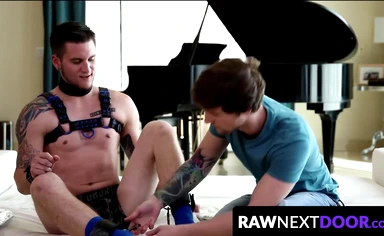 Handsome obedient guy Scotty Zee takes a massive raw cock in the rear by Allen Lucas