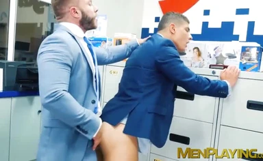 Hottie Bastian Karim took a wild ass pounding by bearded Diego Reyes